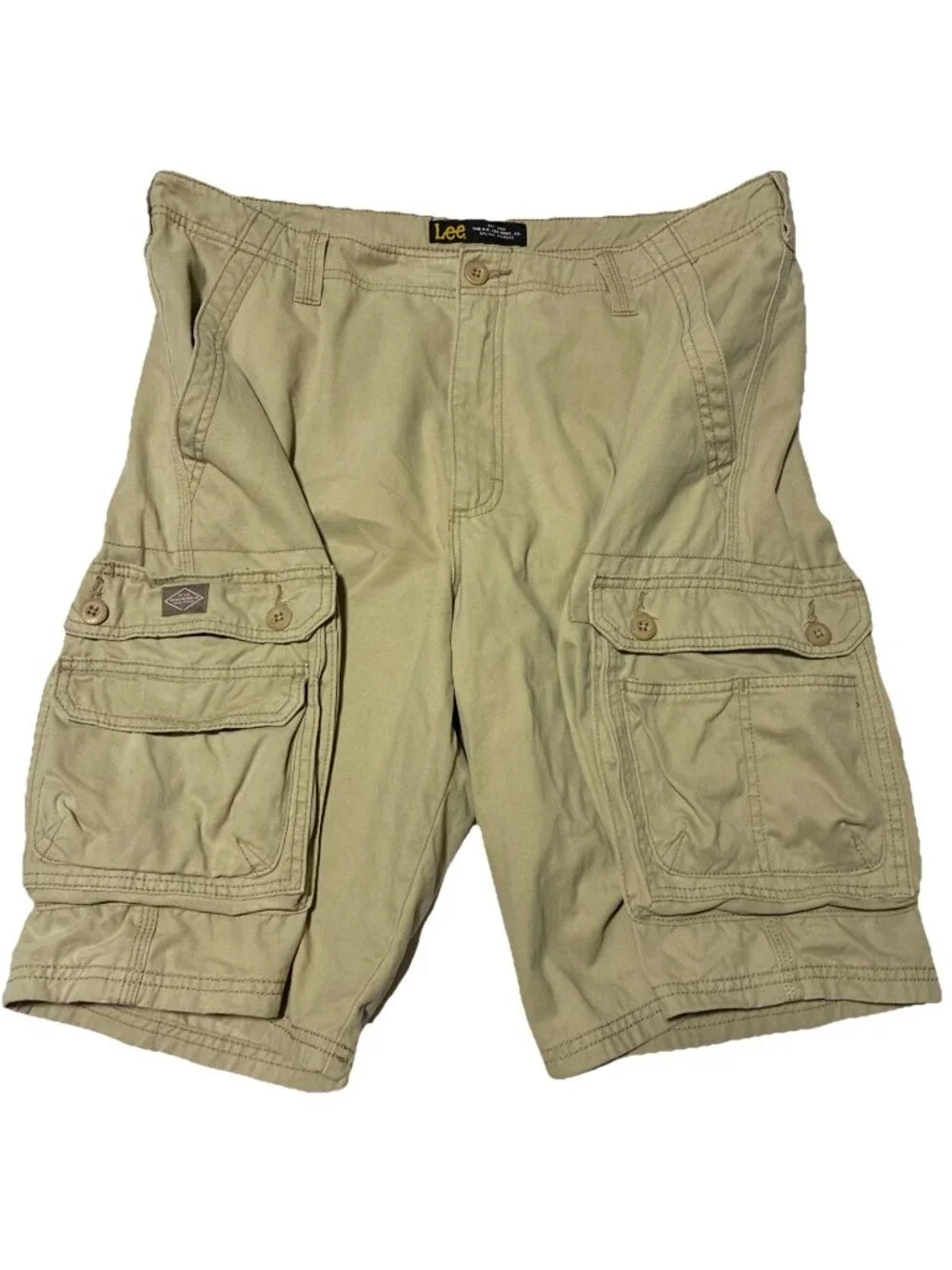Lot of 2 Lee Men's Wyoming Cargo Shorts Size 38 Gray Vapor Cotton Utility Work
